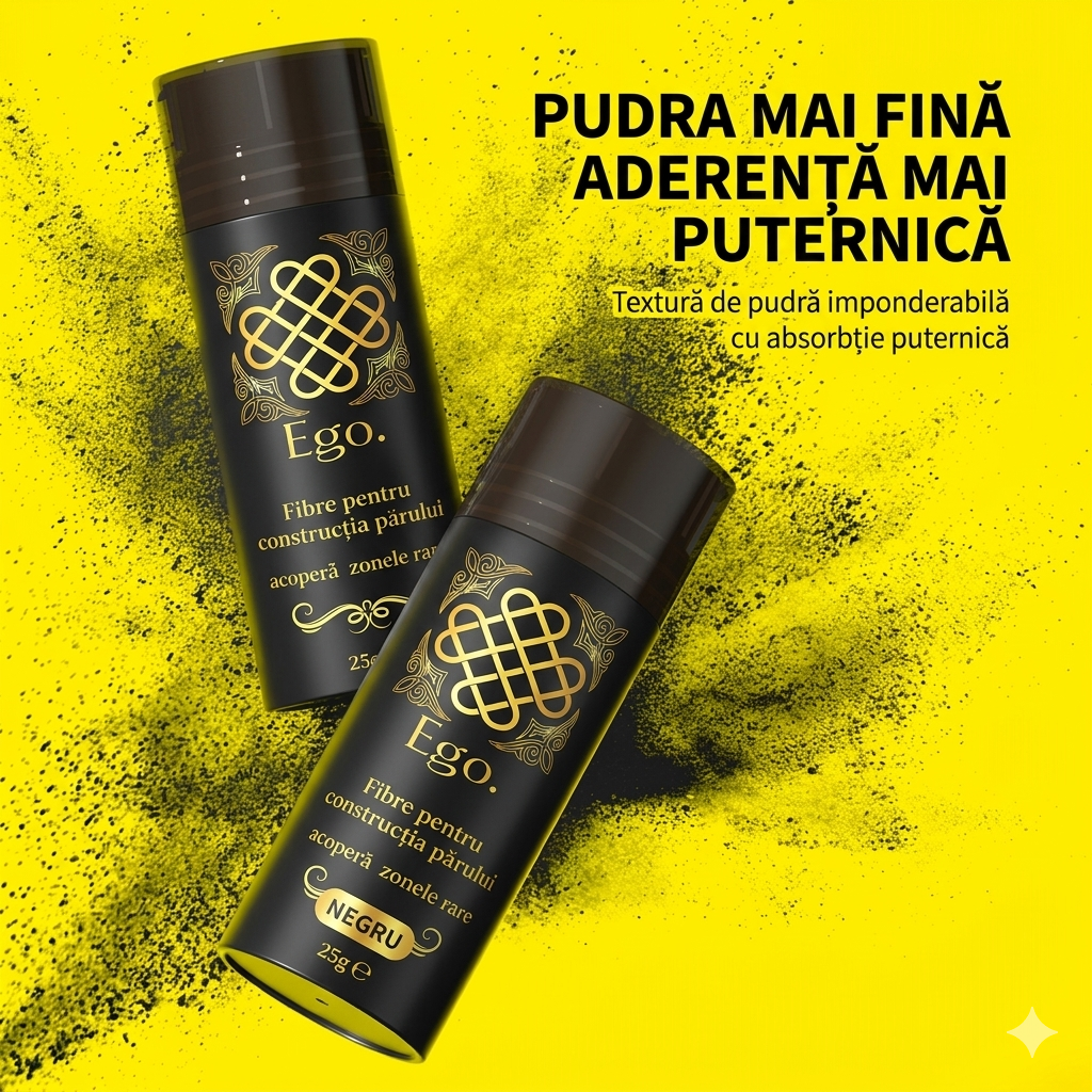 Fibre profesionale pentru păr rar | Volum instant & aspect natural șaten închis