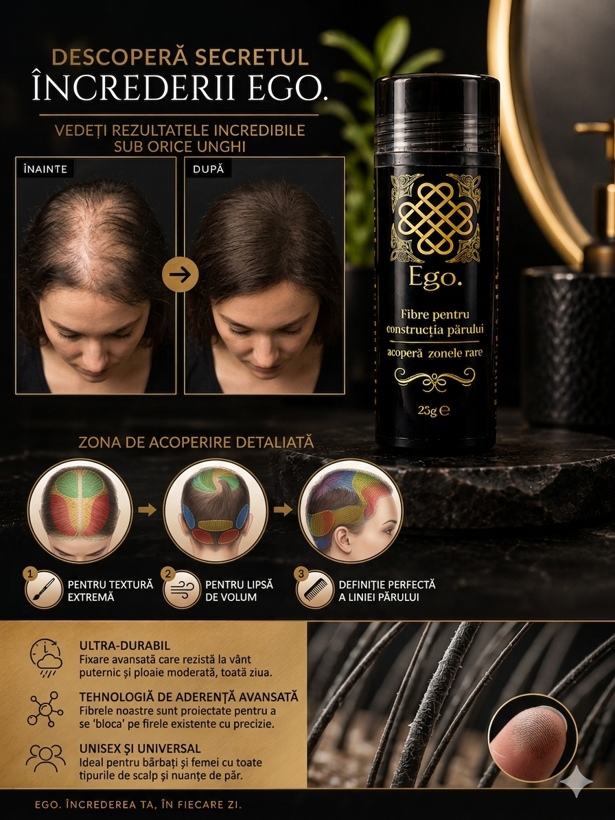 Fibre profesionale pentru păr rar | Volum instant & aspect natural șaten închis