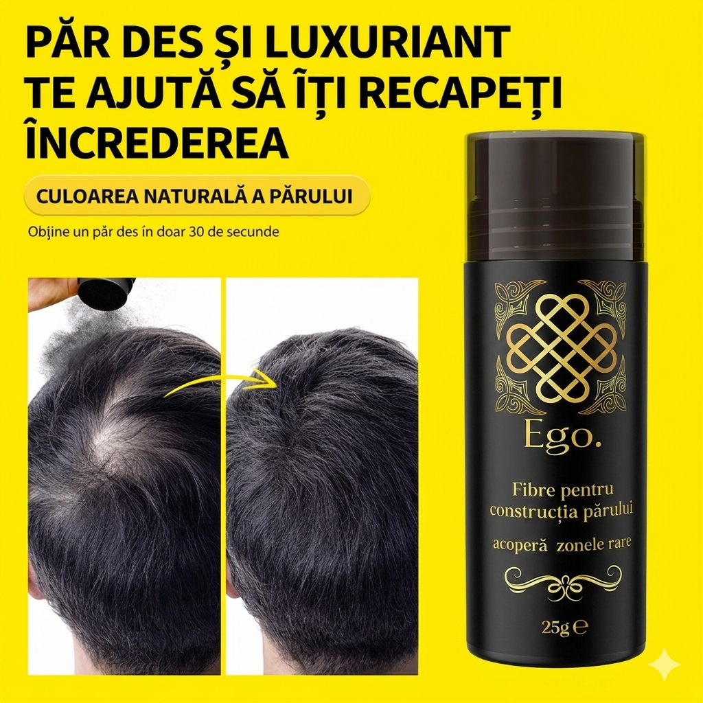 Fibre profesionale pentru păr rar | Volum instant & aspect natural șaten închis